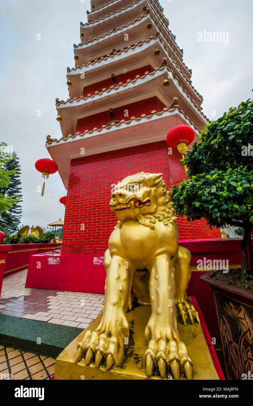 Il Monastero dei Diecimila Buddha, Sha Tin, Hong Kong, Cina. Foto Stock