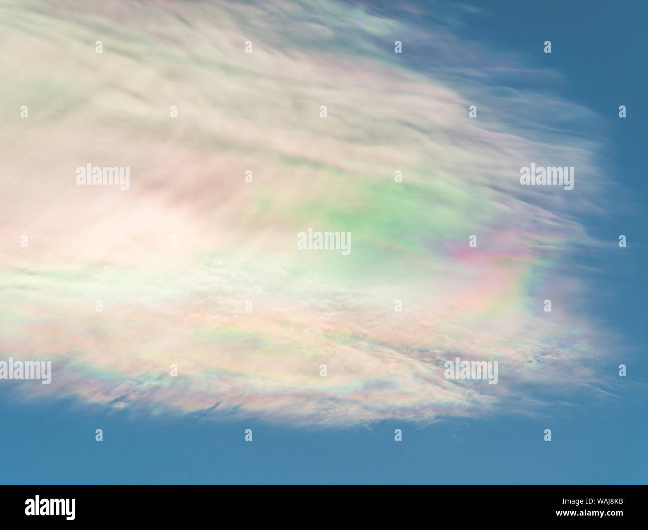 Il Cloud iridescenza. Nuvole sopra la gamma Allardyce sulla Georgia del Sud. Foto Stock