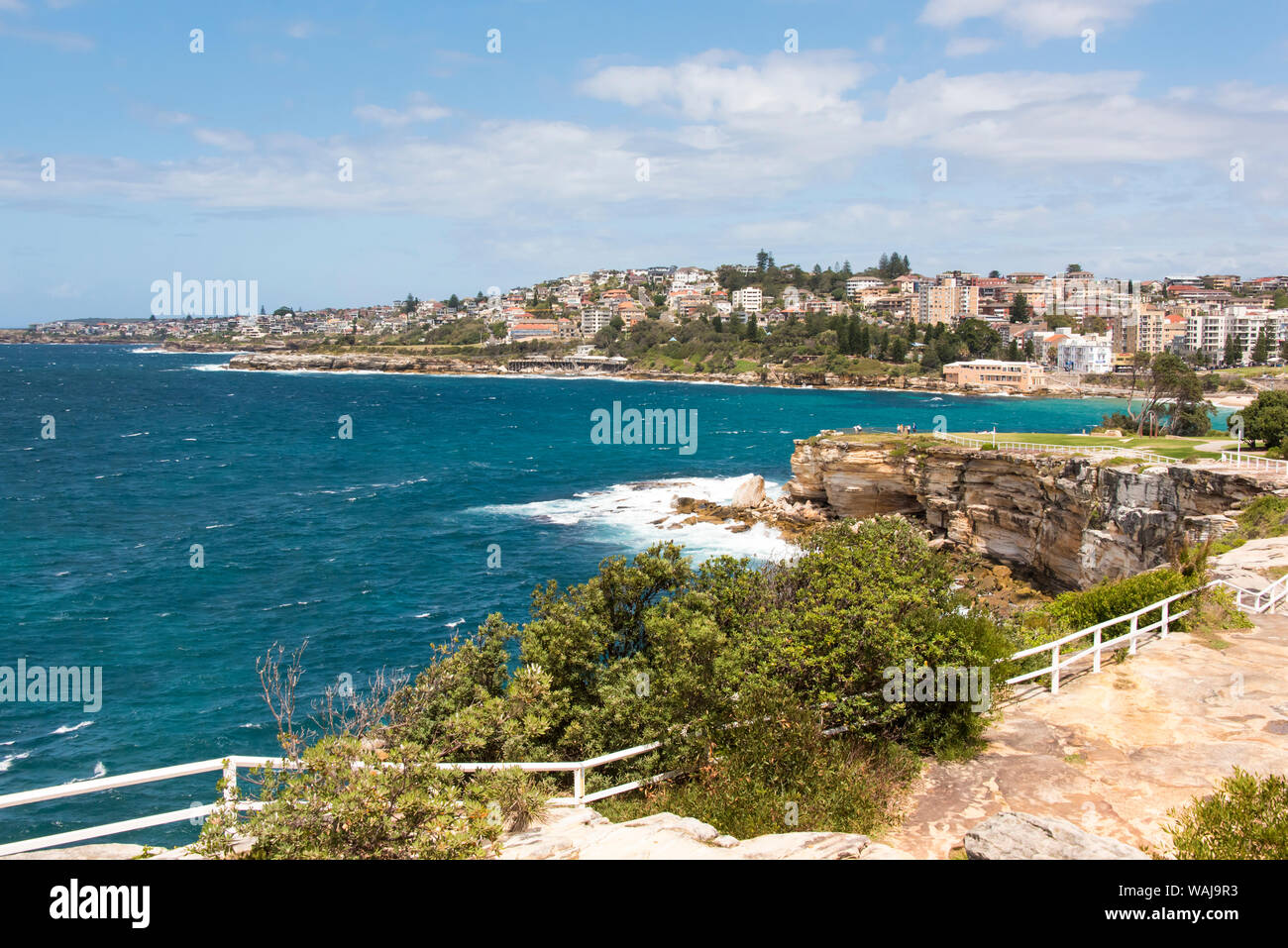 Australia, Nuovo Galles del Sud di Sydney. Spiagge ad Est. Per Bondi e Coogee passeggiata costiera a 6 chilometri di splendide vedute Foto Stock