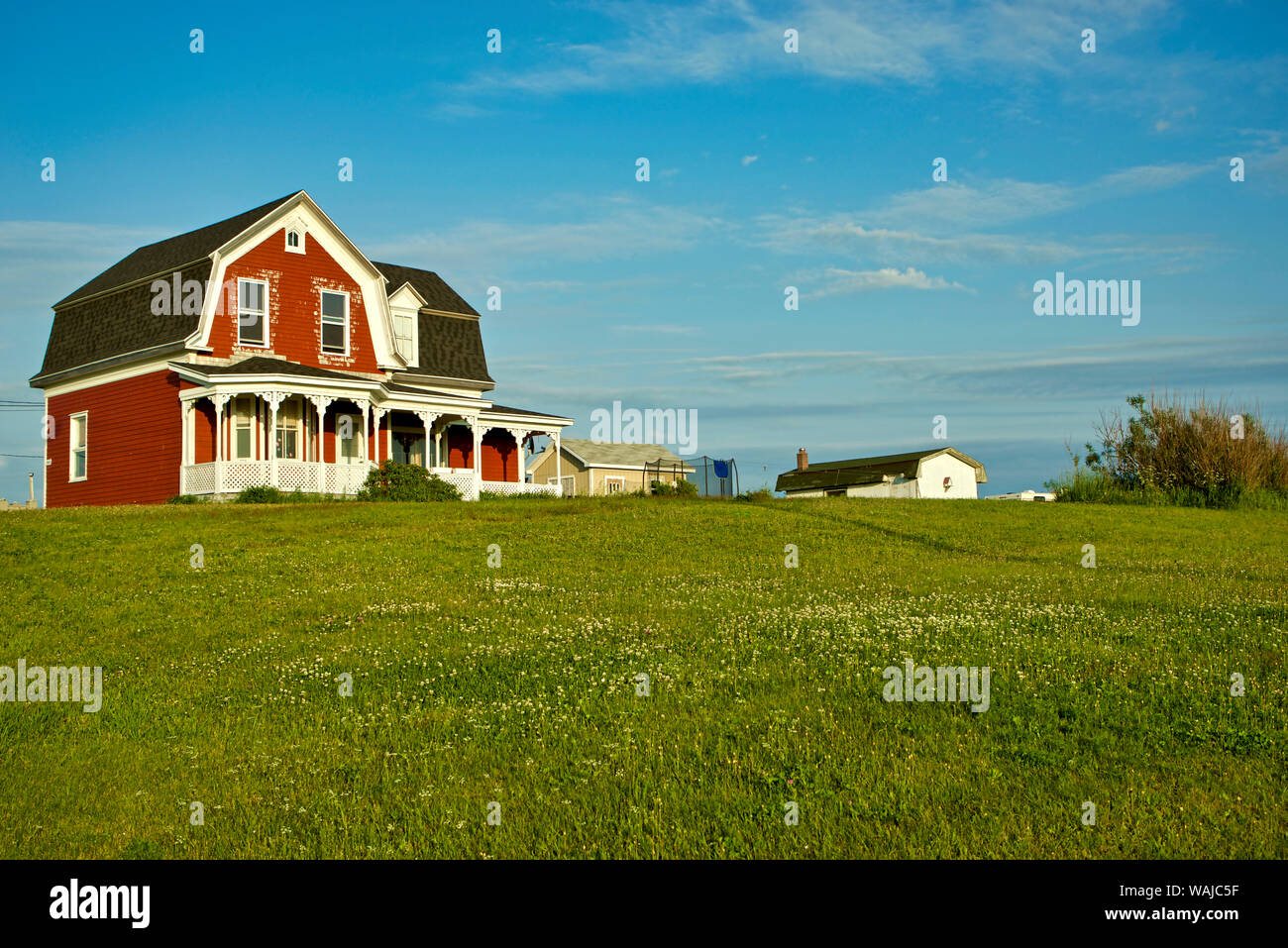 Canada Quebec, Iles-de-la-Madeleine. Fienile trasformato in una casa residenziale. (Solo uso editoriale) Foto Stock