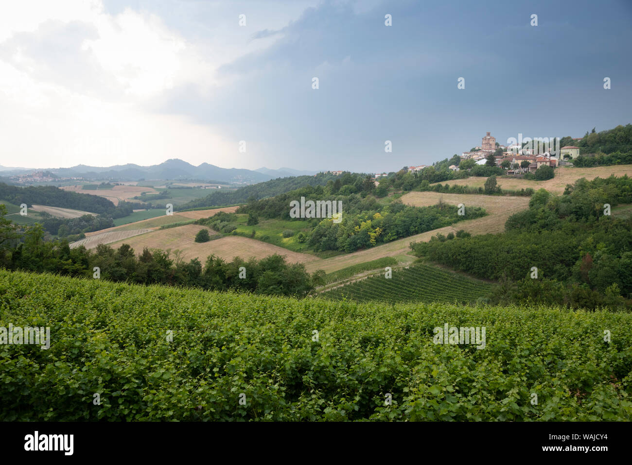 L'Italia, Piemonte, Ottiglio, città di collina Foto Stock