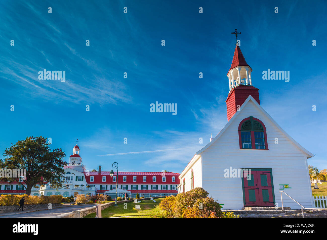 Canada Quebec, Tadoussac. La Chappelle de Tadoussac, Indiano Cappella, costruita 1747 Foto Stock