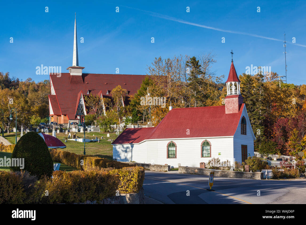 Canada Quebec, Tadoussac. La Chappelle de Tadoussac, Indiano Cappella, costruita 1747 Foto Stock