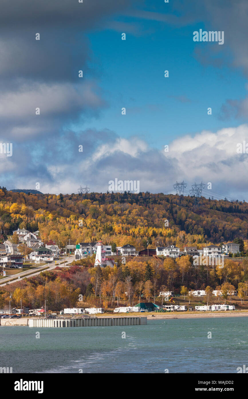 Canada Quebec, San Simeone. Elevata vista città Foto Stock