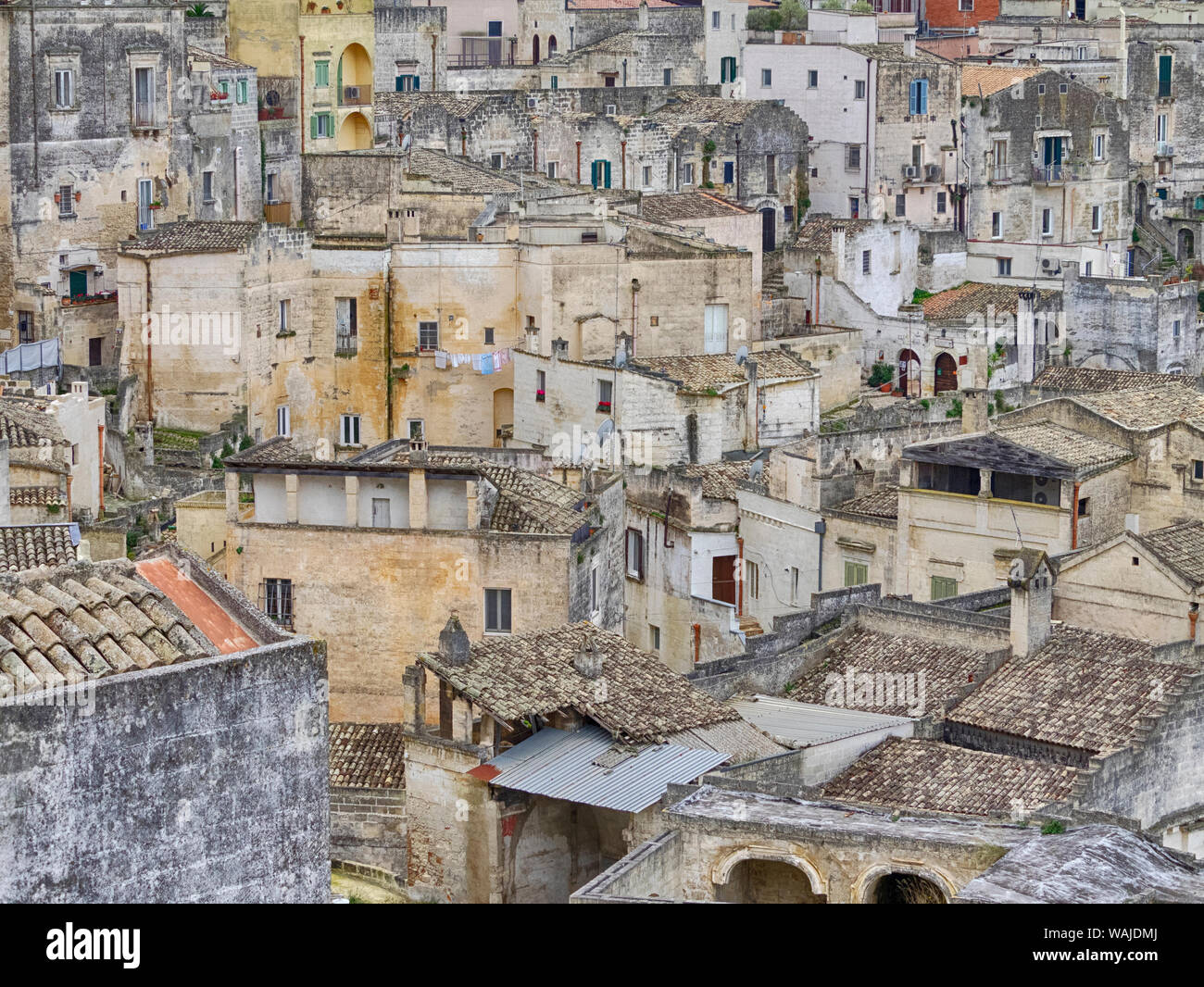 Grotta storica delle abitazioni, chiamato case di Sassi, nel villaggio di Matera. Foto Stock