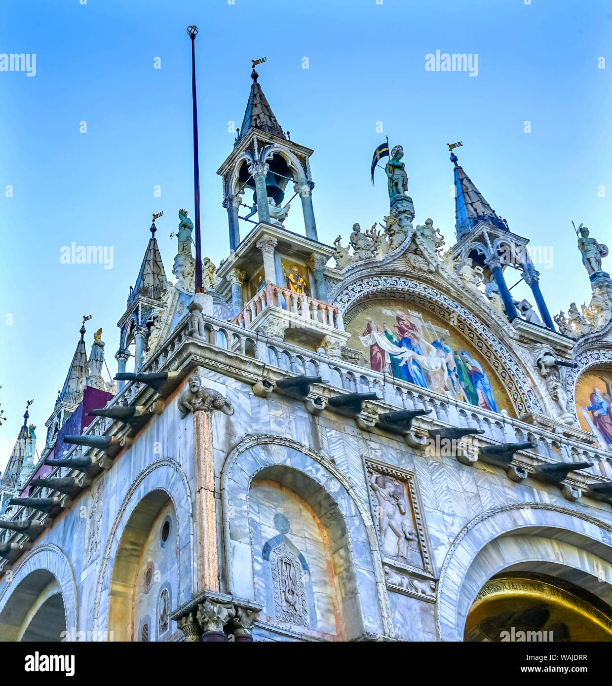 Mosaici Basilica di San Marco, Venezia, Italia. La Chiesa ha creato 1063 Annuncio, San Marco reliquie spostato in questa chiesa Foto Stock