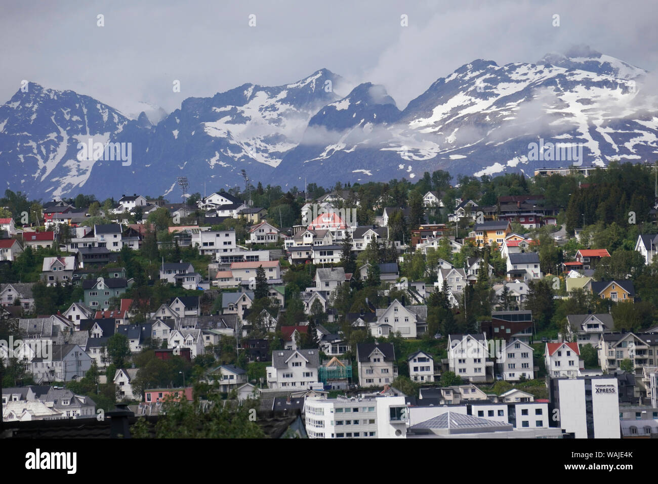 Tromso, Norvegia, considerato essere il gateway per l'Artico. Foto Stock