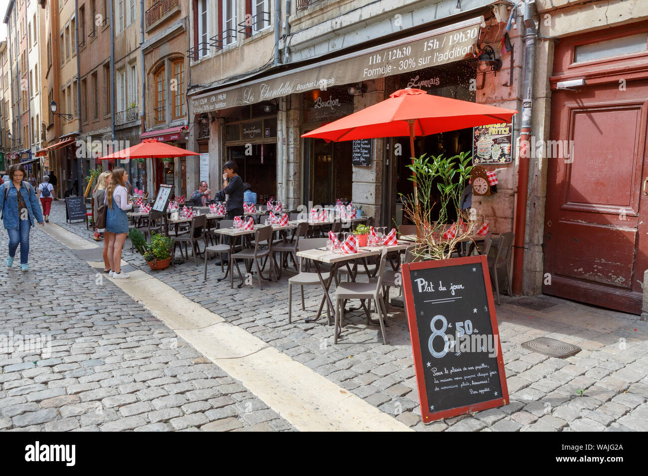 Vecchia Lione o Vieux Lyon Street view, Francia. (Solo uso editoriale) Foto Stock