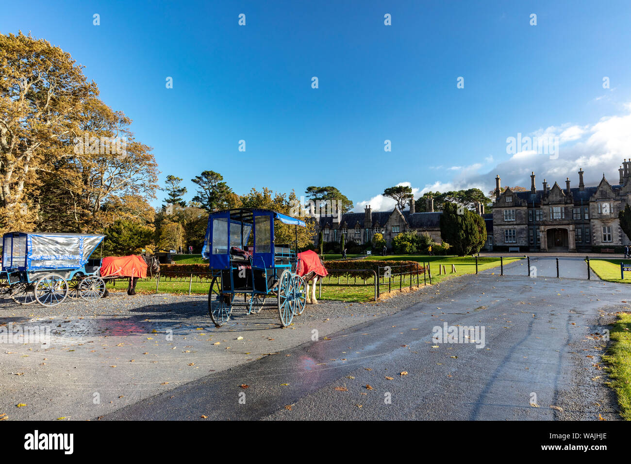 La Muckross House nel Parco Nazionale di Killarney, Irlanda Foto Stock