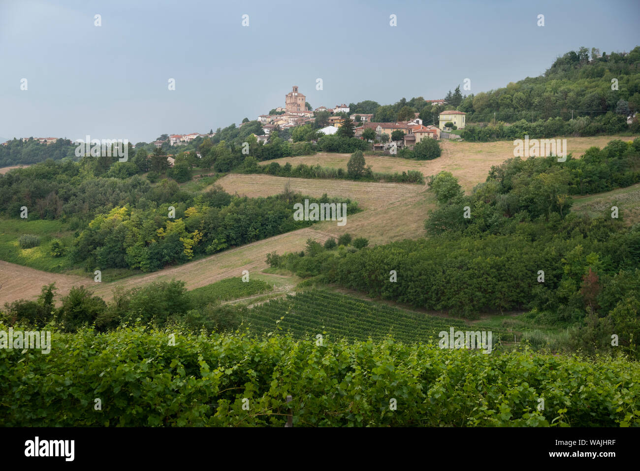 L'Italia, Piemonte, Ottiglio. Città di collina Foto Stock