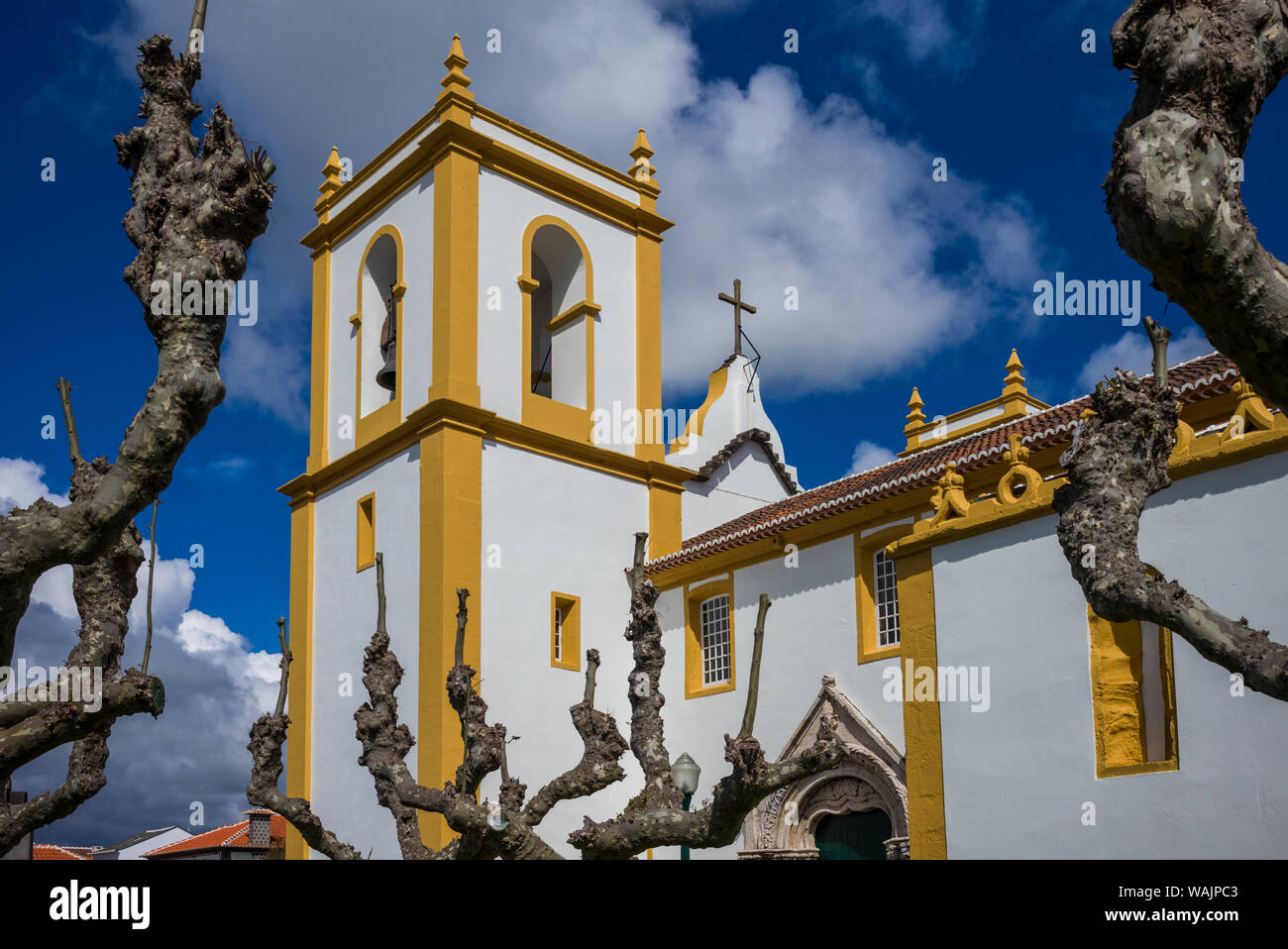 Portogallo Azzorre, l'isola di Terceira, Praia da Vitoria. Igreja chiesa Matriz Foto Stock