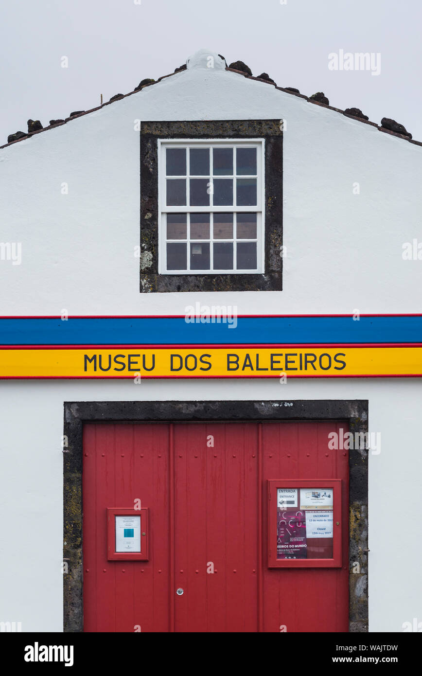Portogallo Azzorre, isola Pico, Lajes do Pico. Il Museu dos Baleeiros, Museo Whalers esterno (solo uso editoriale) Foto Stock