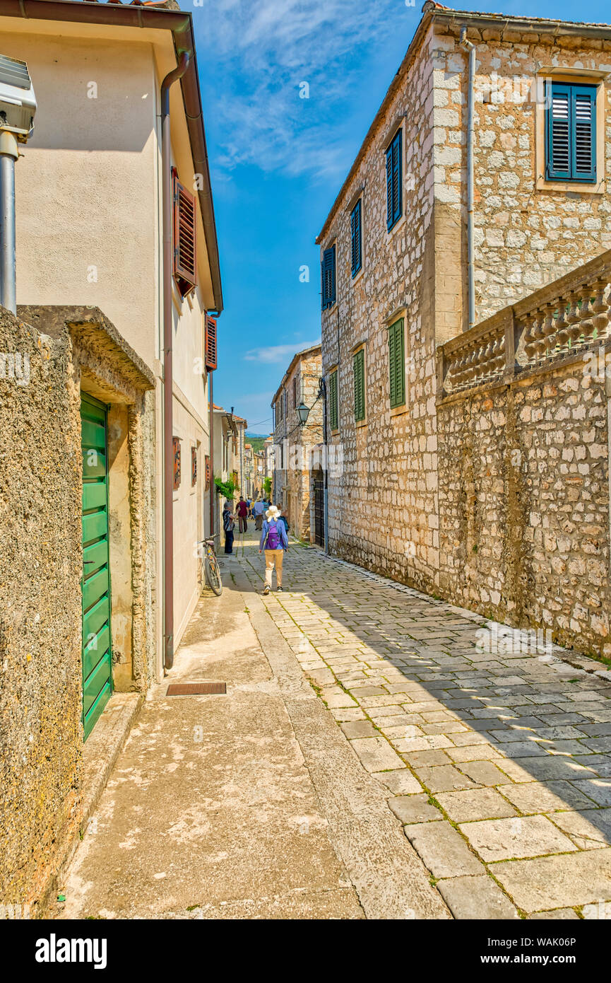 Croazia, Stari Grad. Street in città. Credito come: Fred Signore Jaynes / Galleria / DanitaDelimont.com Foto Stock