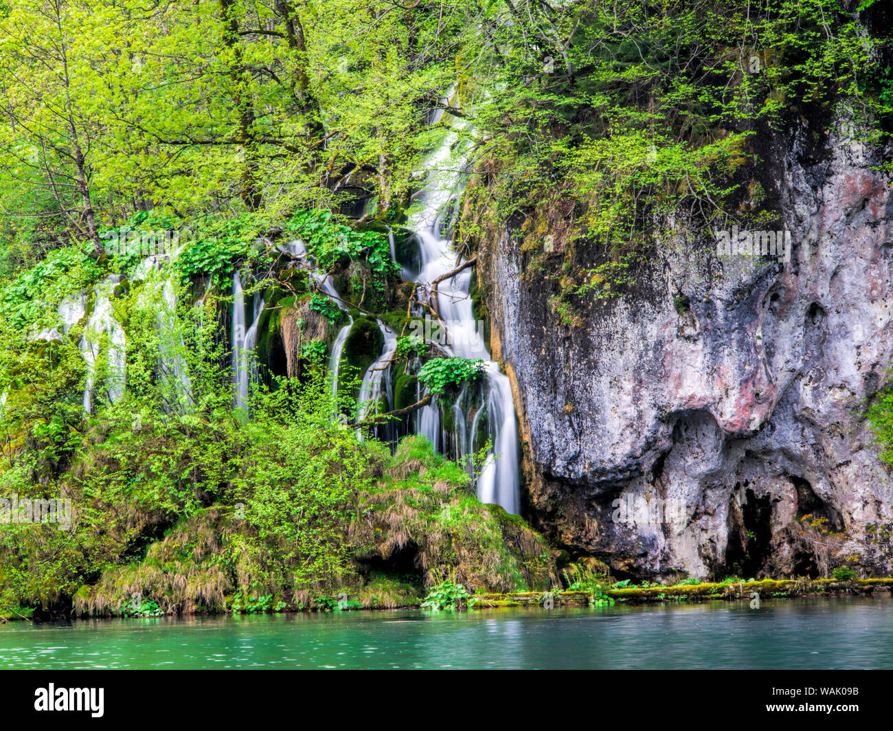 La Croazia. Cascate del Parco Nazionale dei Laghi di Plitvice Foto Stock