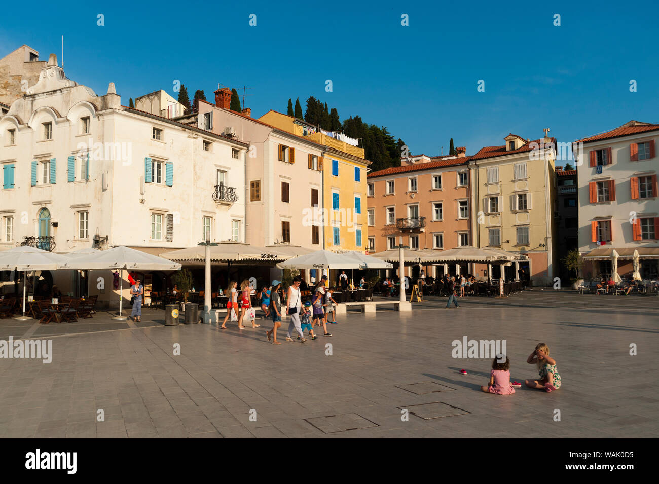 Tartini Square, pirano, Slovenia. Foto Stock