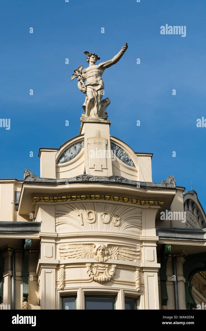 Preseren Square, Lubiana, Slovenia. Foto Stock