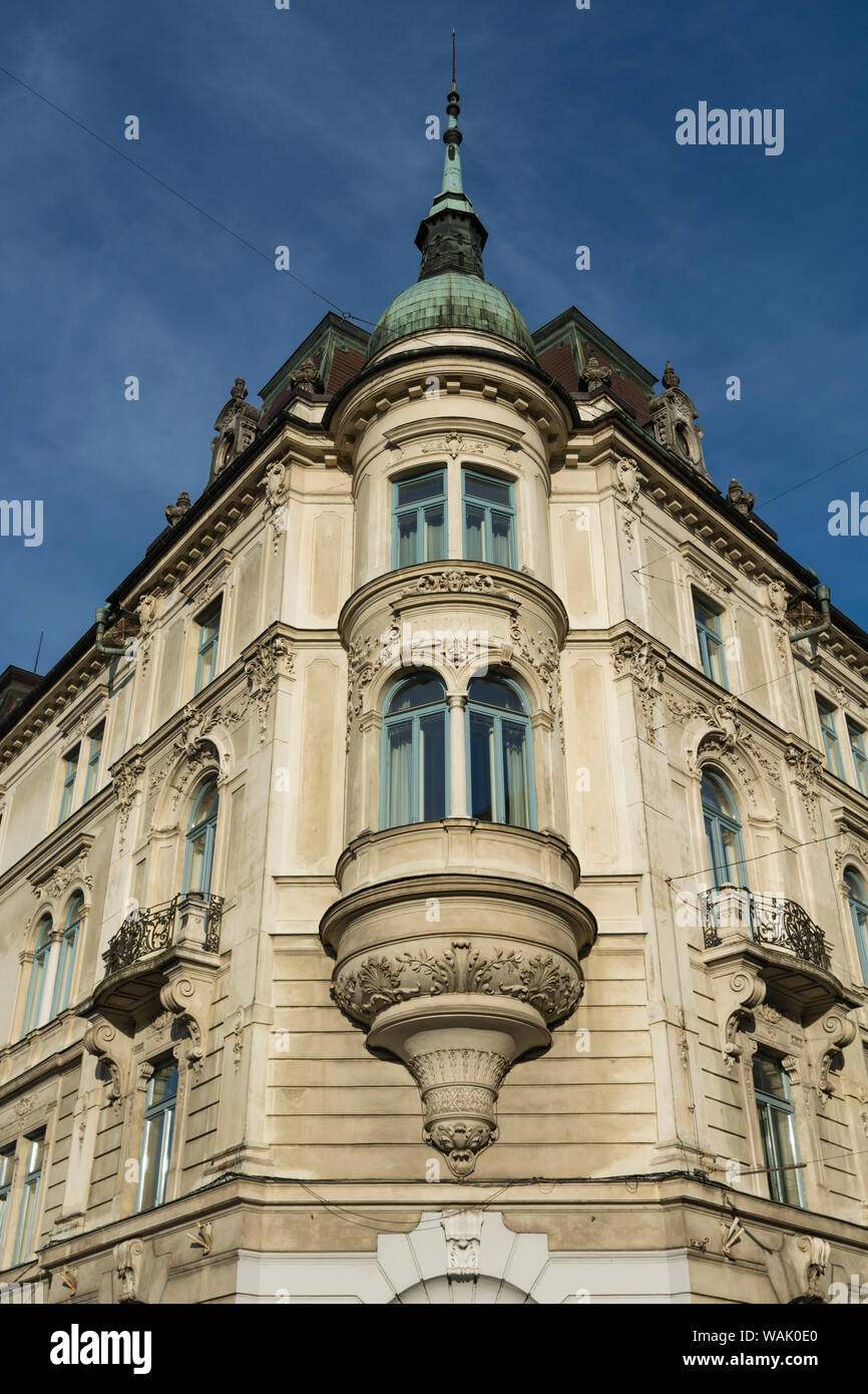 Preseren Square, Lubiana, Slovenia. Foto Stock