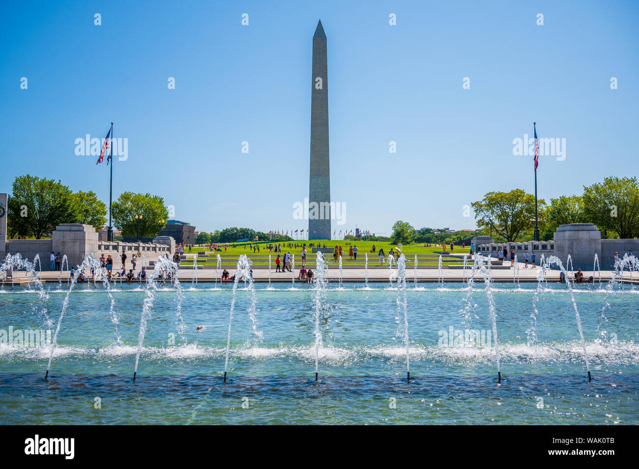 Il Memoriale della Seconda Guerra Mondiale, Washington DC, Stati Uniti d'America Foto Stock