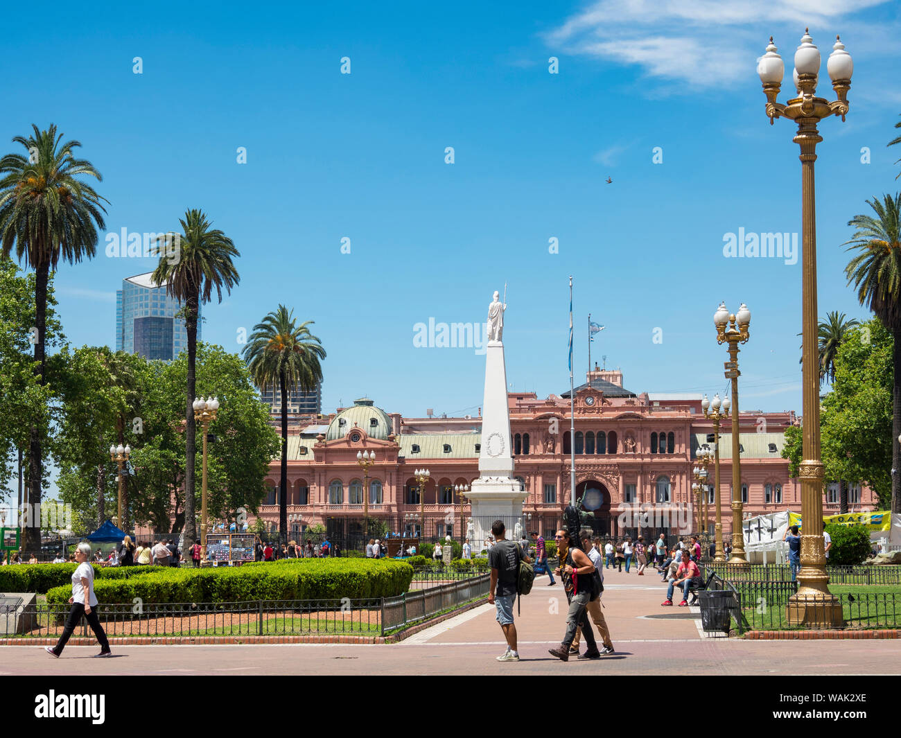 Plaza de Mayo e la Casa Rosada. Sud America, Buenos Aires, Argentina. (Solo uso editoriale) Foto Stock