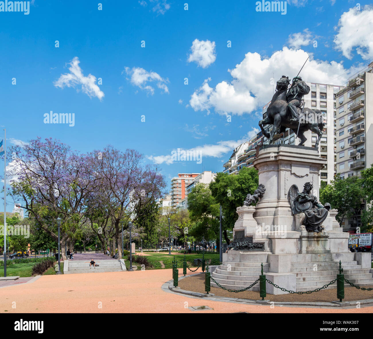 Plaza Italia a Palermo, Buenos Aires, Argentina. Foto Stock
