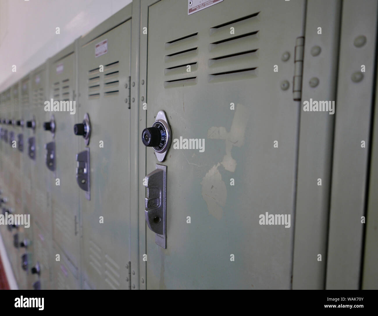 Generico immagini di un high school locker. Foto Stock