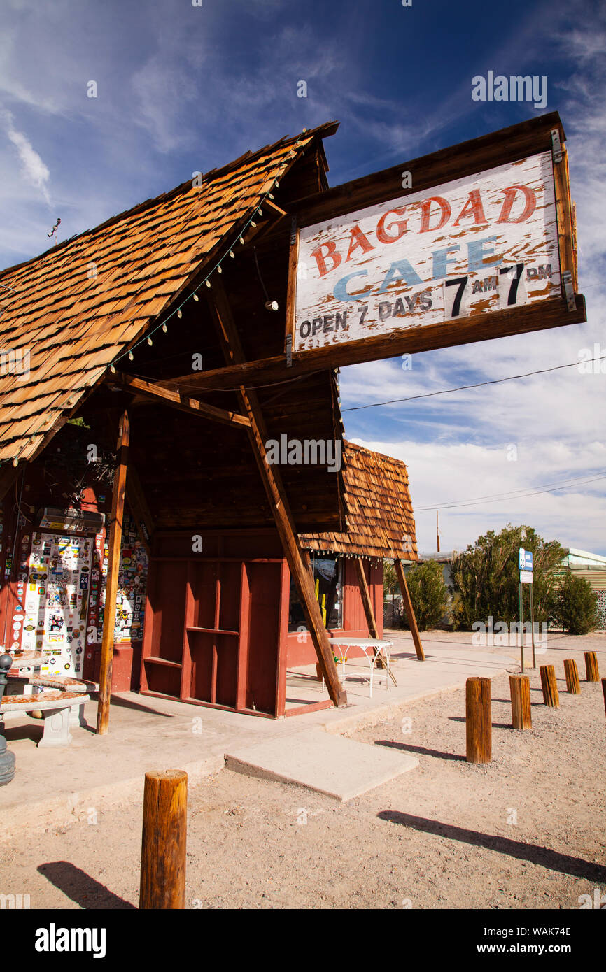 Bagdad Cafe sul percorso 66 nel deserto di Mojave, CALIFORNIA, STATI UNITI D'AMERICA Foto Stock