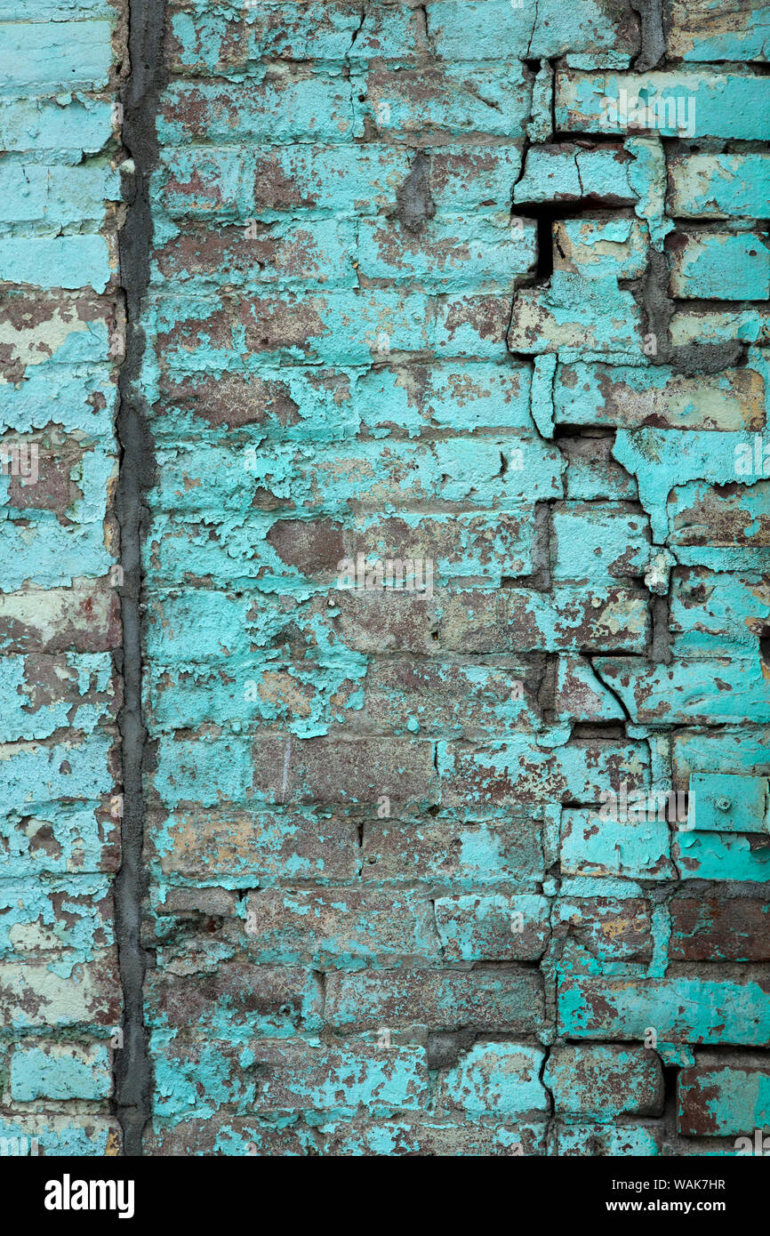 Stati Uniti d'America, nello Stato di Washington, Palouse. Mattoni dipinto in edificio storico. Foto Stock