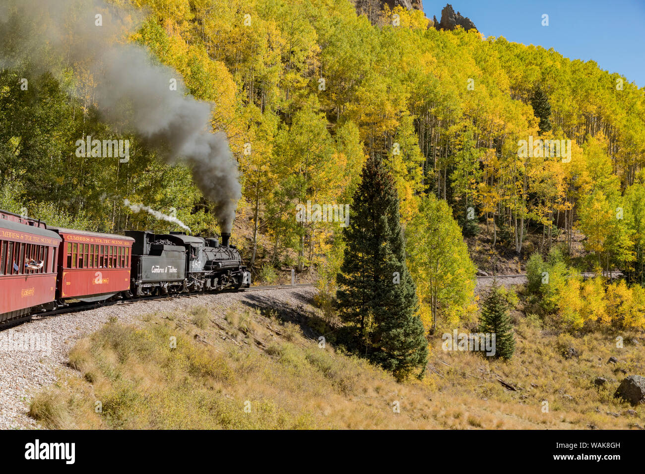 Stati Uniti d'America, Colorado. Cumbres e Toltec Scenic Railroad treno. Credito come: Fred Signore Jaynes / Galleria / DanitaDelimont.com Foto Stock