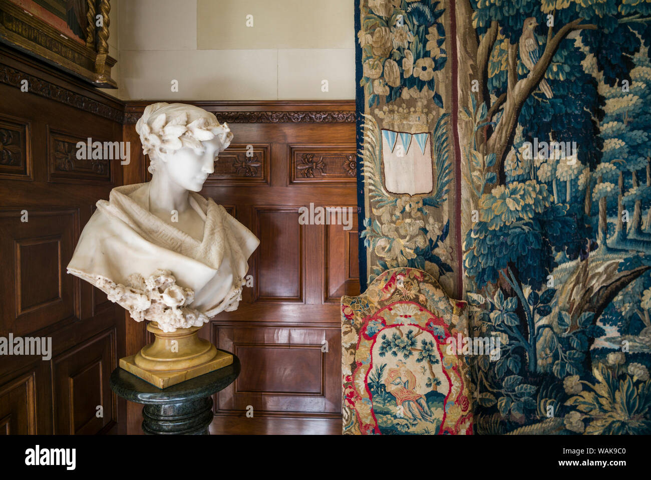 Stati Uniti d'America, Delaware, Wilmington. Nemours station wagon, ex casa dell'industriale Alfred I. DuPont e famiglia. Il Nemours Mansion interno Foto Stock