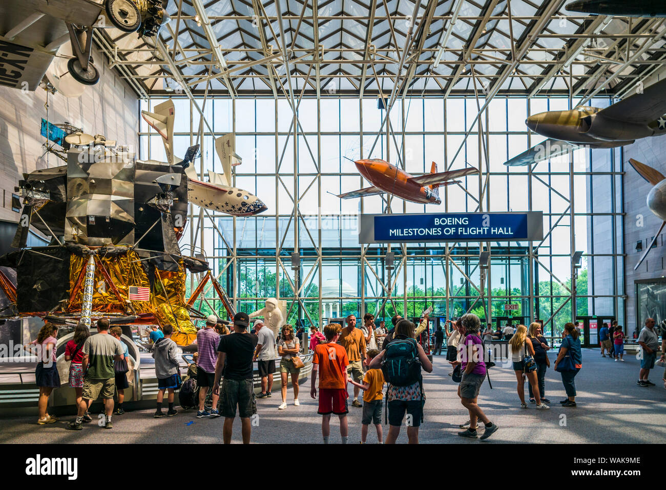 Stati Uniti d'America, Washington D.C. Museo Nazionale dell'aria e dello spazio, lobby (solo uso editoriale) Foto Stock