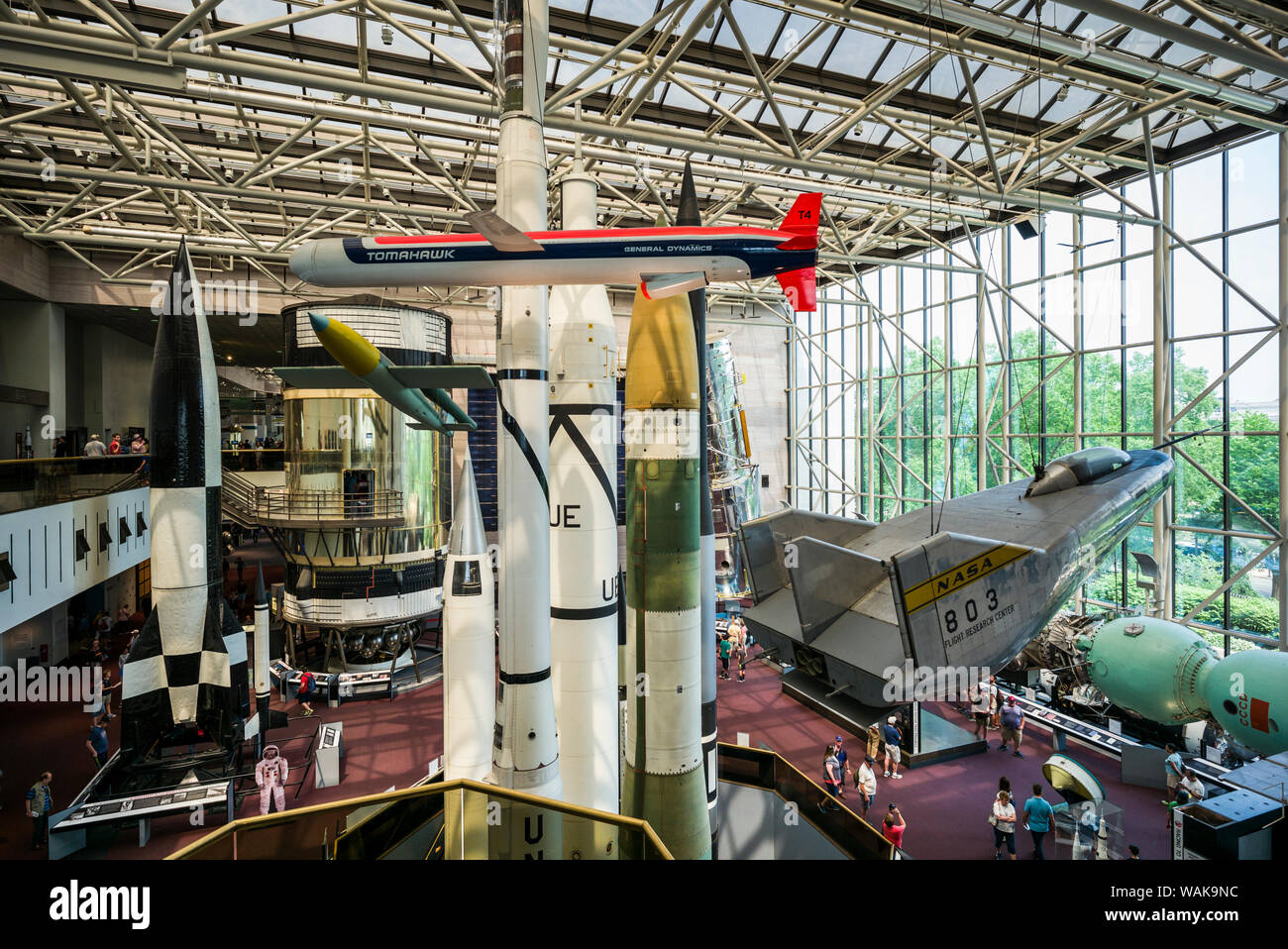 Stati Uniti d'America, Washington D.C. Museo Nazionale dell'aria e dello spazio, rocket gallery (solo uso editoriale) Foto Stock