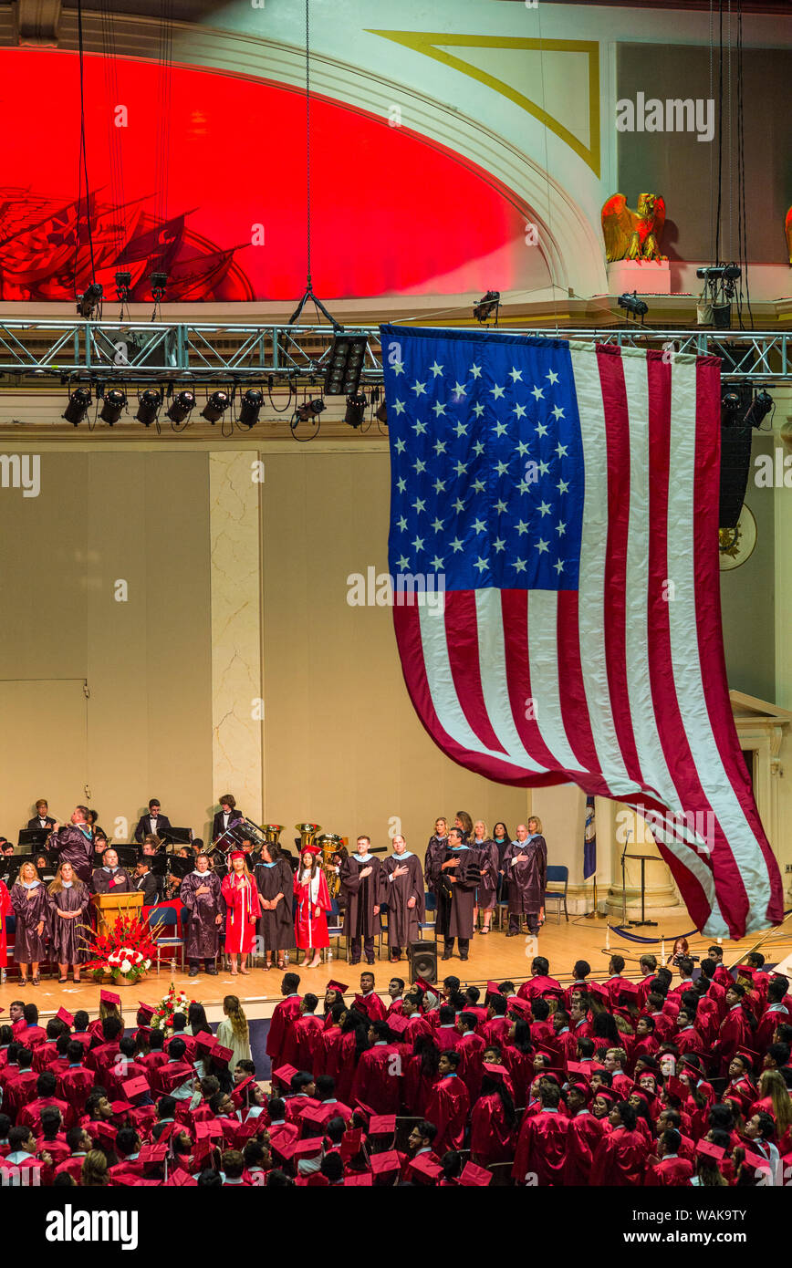 Stati Uniti d'America, Washington D.C. Le Figlie della Rivoluzione Americana hall interno con diploma di scuola superiore Foto Stock