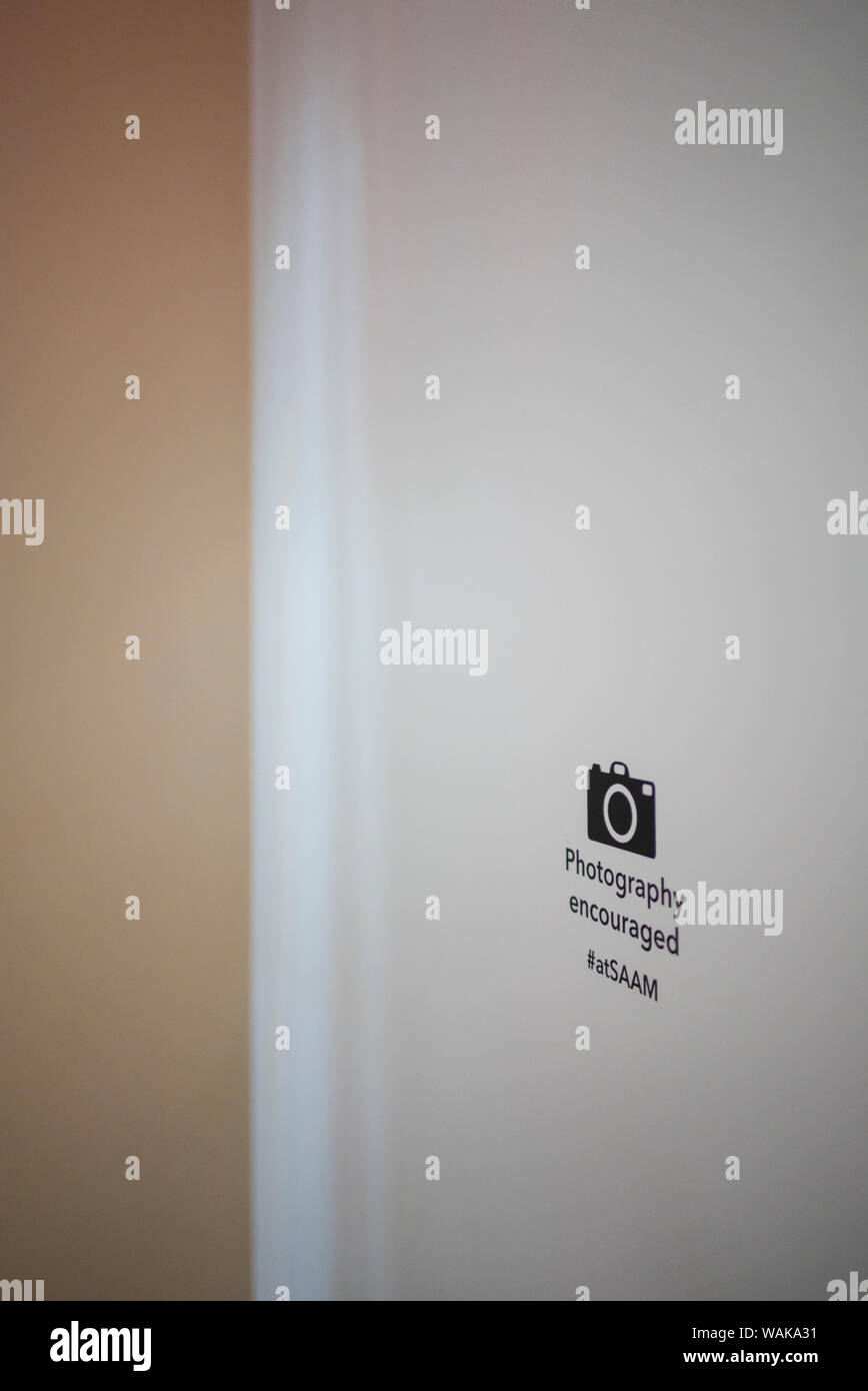 Stati Uniti d'America, Washington D.C. Centro di Reynolds American Art Museum, la fotografia è incoraggiato a firmare (solo uso editoriale) Foto Stock