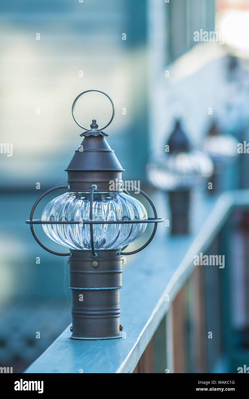 Stati Uniti d'America, Massachusetts, Cape Ann, Gloucester. Collo rocciose, nave antica la lanterna Foto Stock