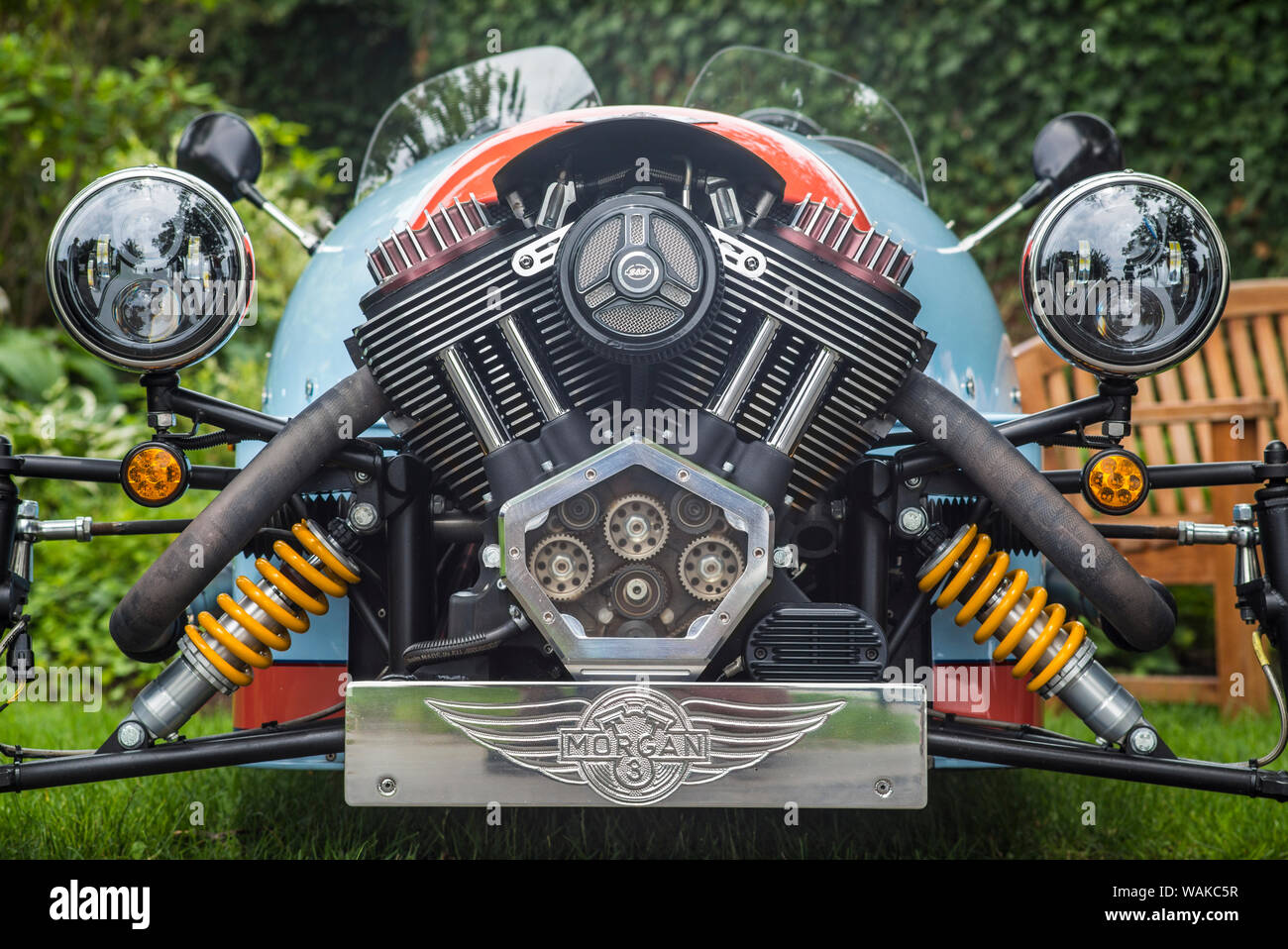 Stati Uniti d'America, Massachusetts, Beverly. Auto d'epoca, 1930 Morgan tre wheeler auto sportiva Foto Stock