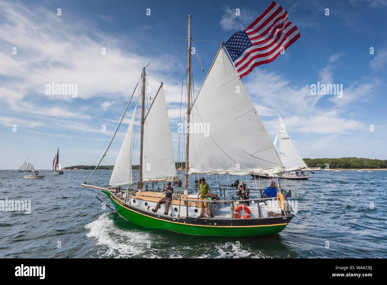 Stati Uniti d'America, Massachusetts, Cape Ann, Gloucester. Gloucester Schooner Festival, golette Foto Stock