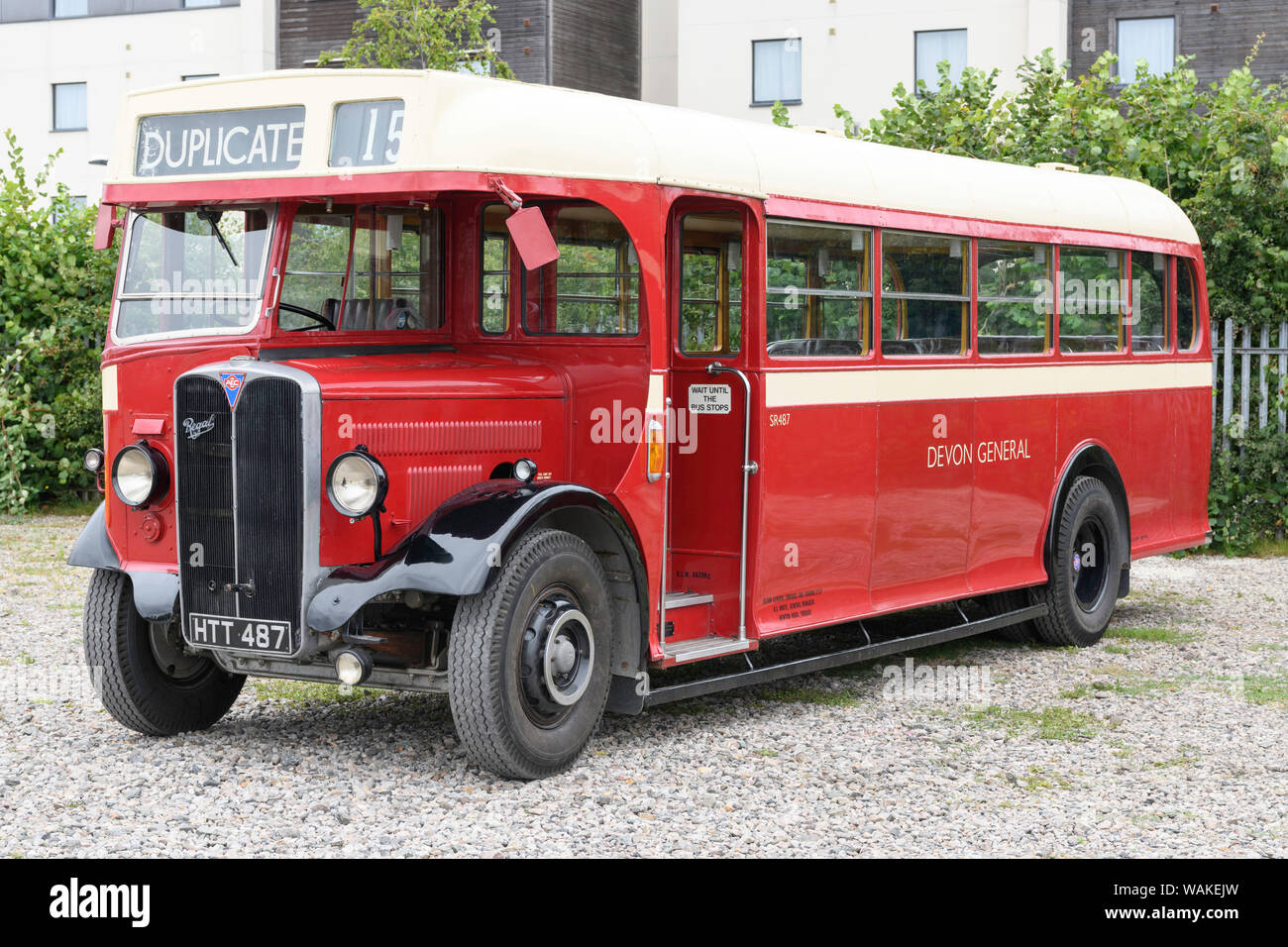 1946 AEC Regal Devon generale corpo Weymann bus. Foto Stock