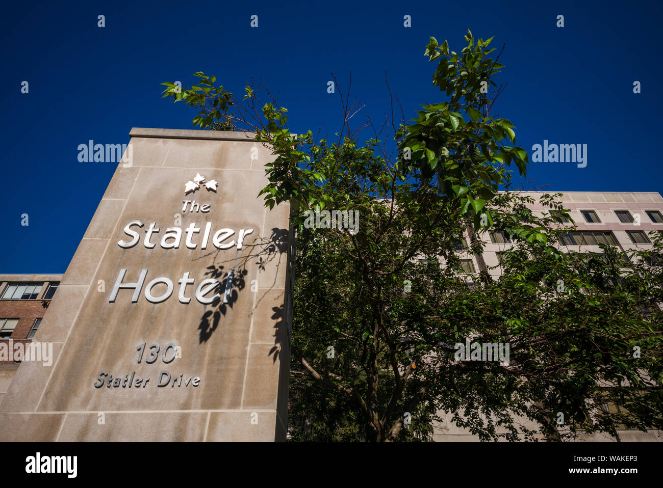 Stati Uniti d'America, New York, Ithaca. La Cornell University, Statler Hotel, sul campus hotel gestito dalla scuola alberghiera Foto Stock