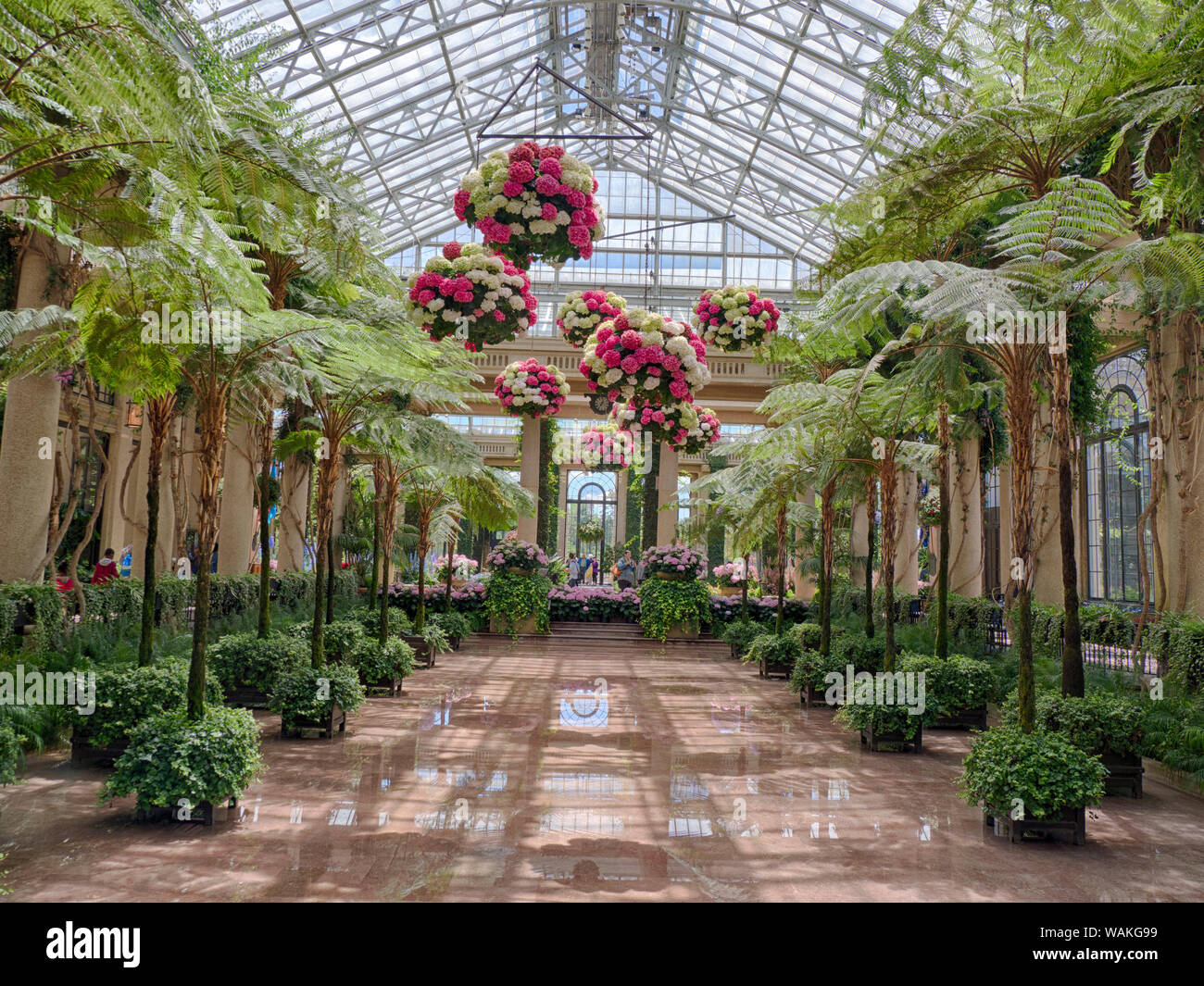 Stati Uniti d'America, Pennsylvania. Giardino interno osservatorio. Foto Stock