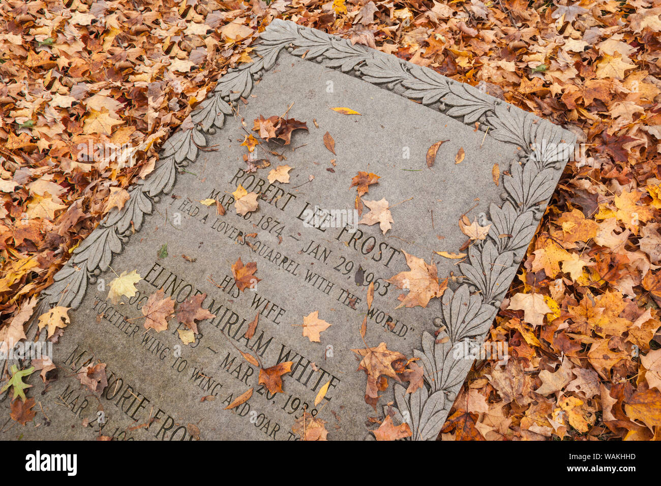 Stati Uniti d'America, Vermont, Bennington. Recinto del poeta americano Robert Frost Foto Stock