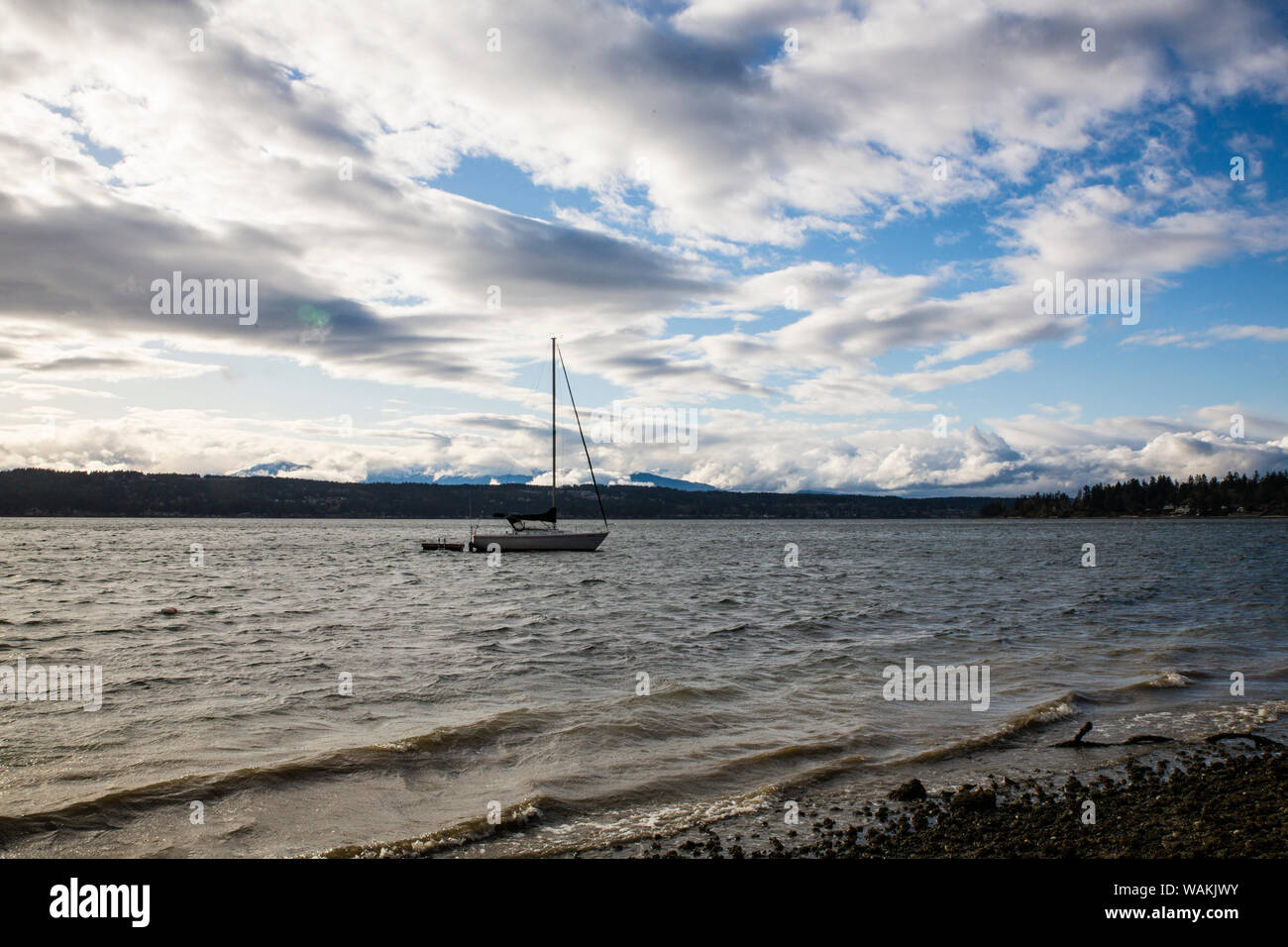 Puget Sound, Kitsap Peninsula, nello Stato di Washington. Foto Stock