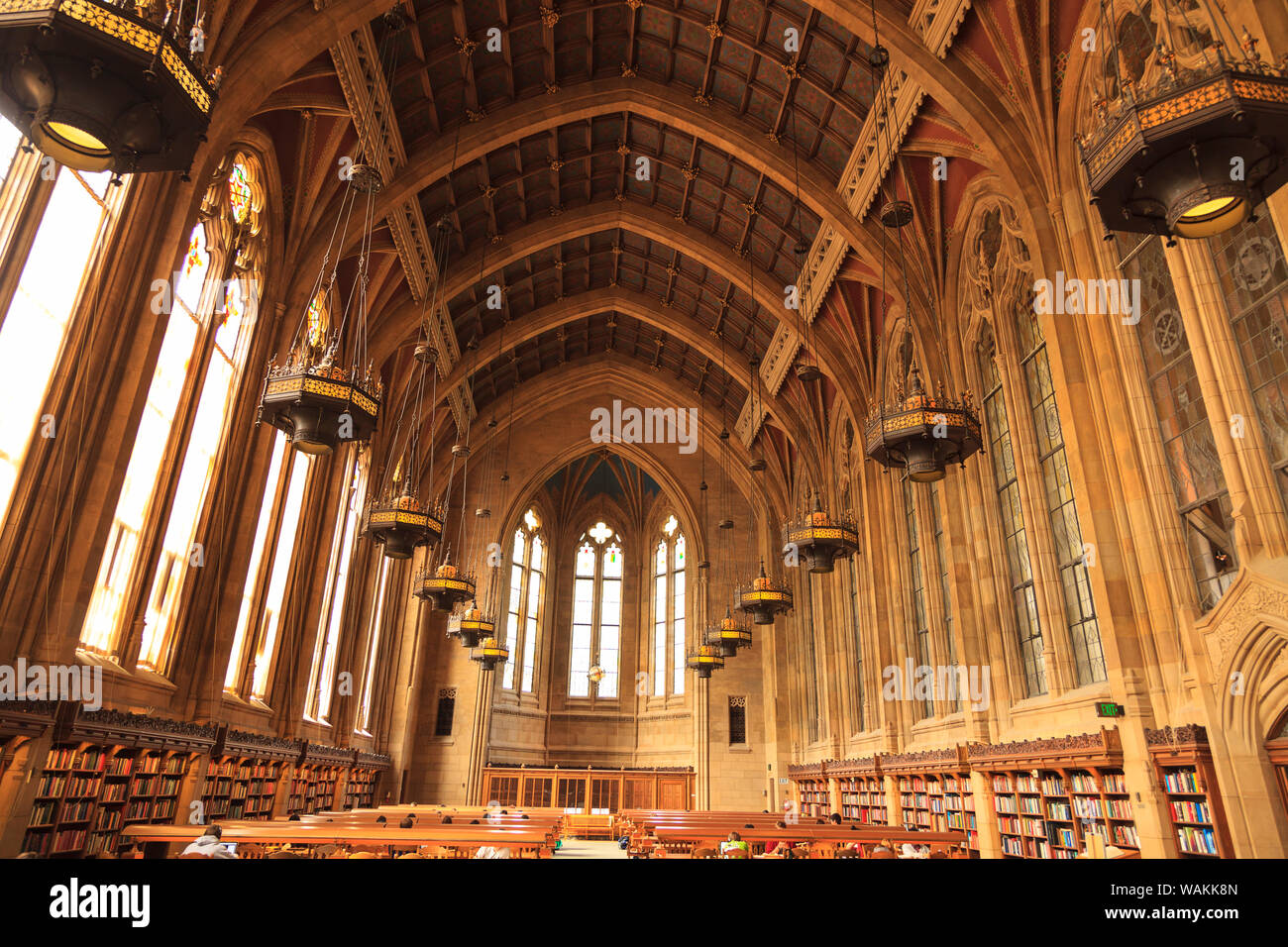Biblioteca Suzzallo, Università di Washington, Seattle, nello Stato di Washington, USA (solo uso editoriale) Foto Stock