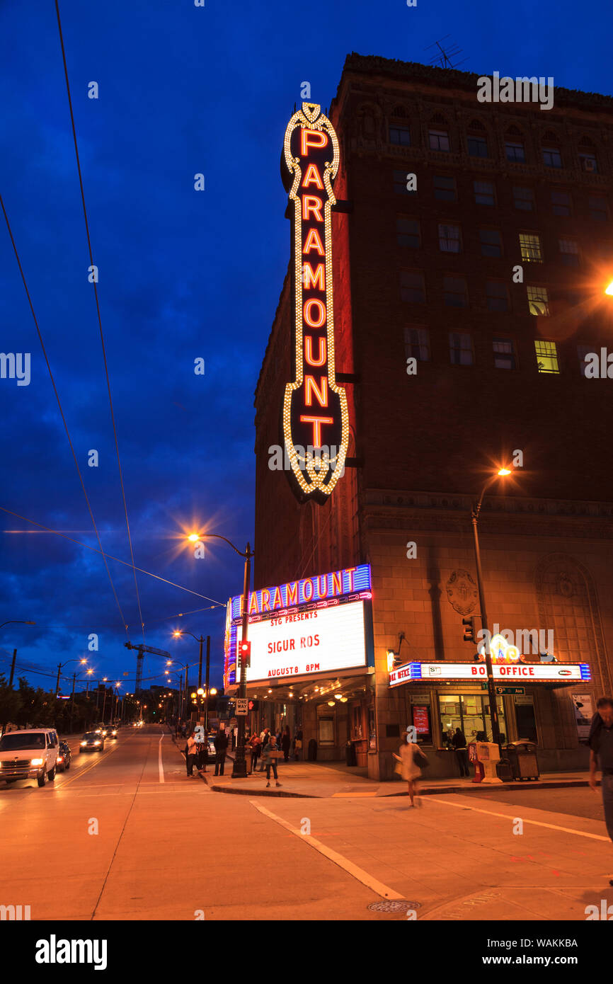 Paramount Theatre di Seattle, nello Stato di Washington, USA (solo uso editoriale) Foto Stock