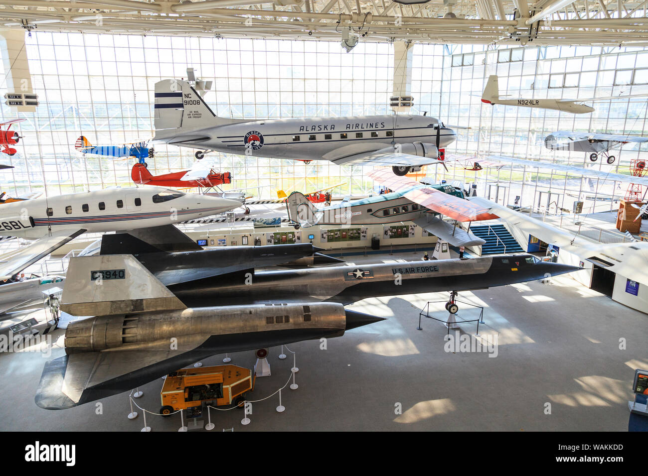 Aeroplani storici presso il Museo del Volo, Seattle, nello Stato di Washington. (Solo uso editoriale) Foto Stock