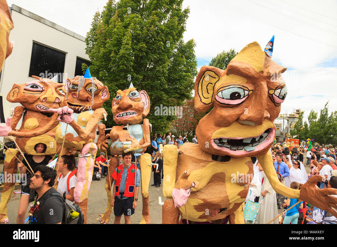 Fremont Solstice parata annuale, Seattle, nello Stato di Washington (solo uso editoriale) Foto Stock