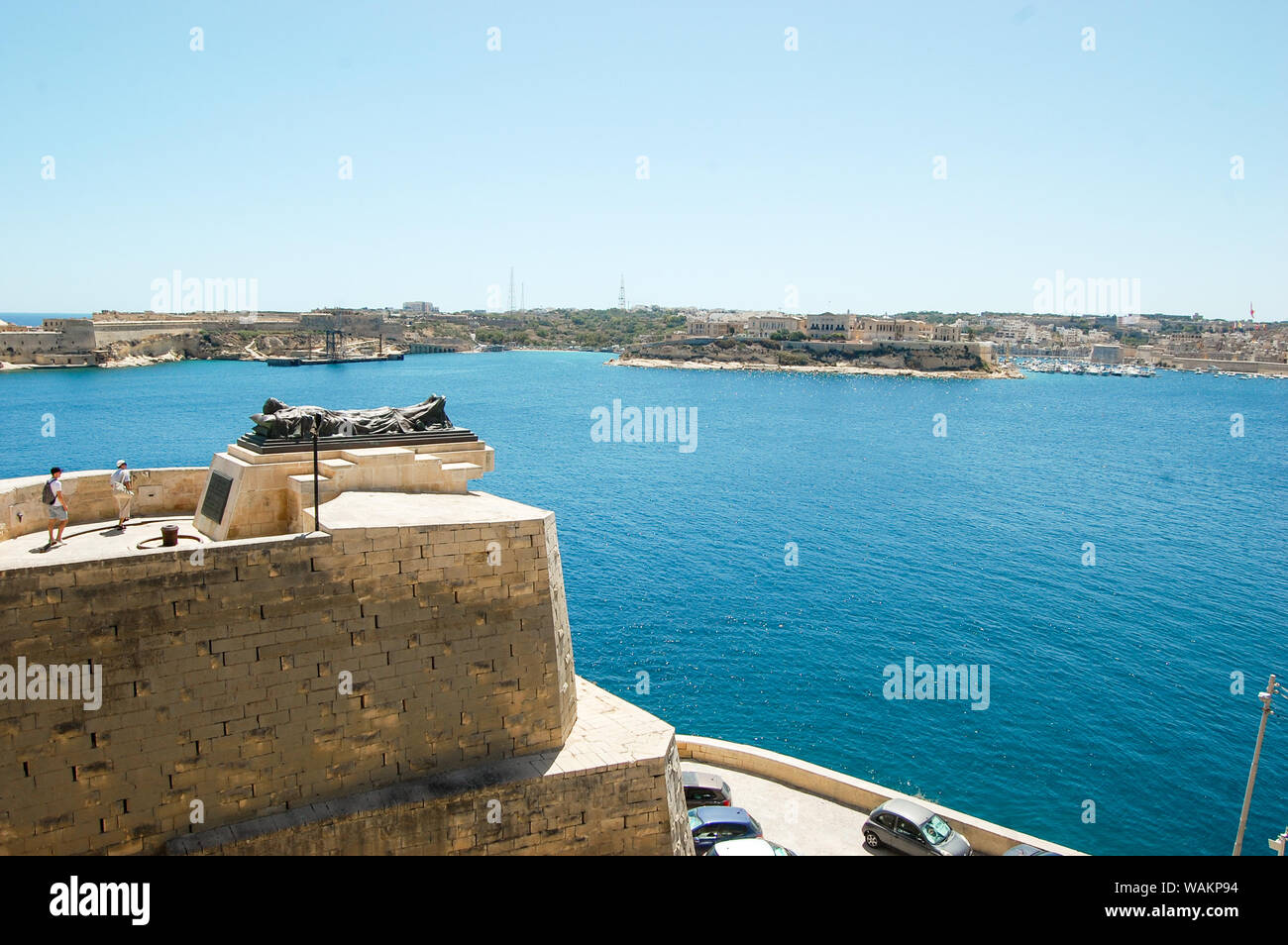 Il memorial e il mare Foto Stock