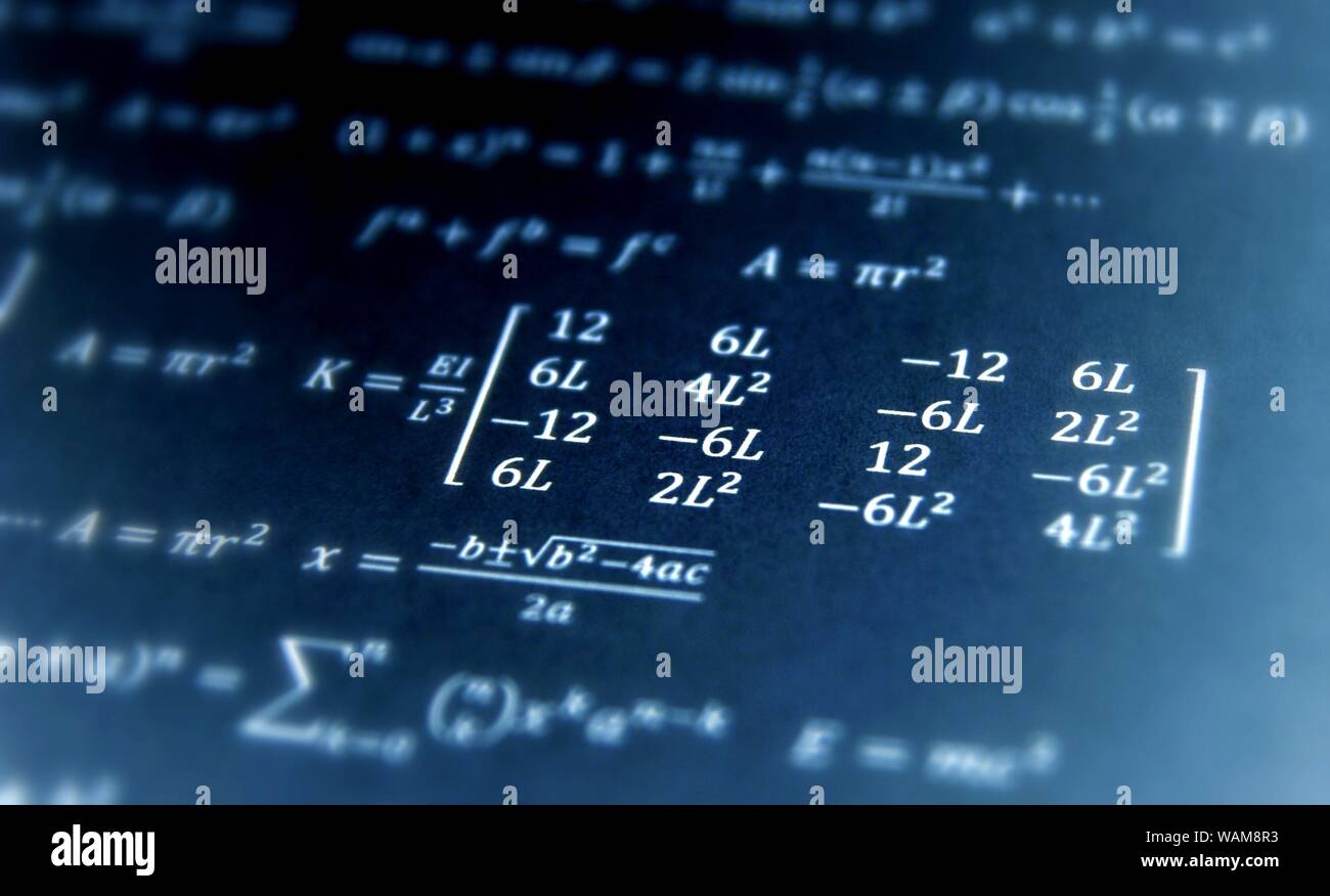 Formula avanzata equazione matematica. Foto Stock