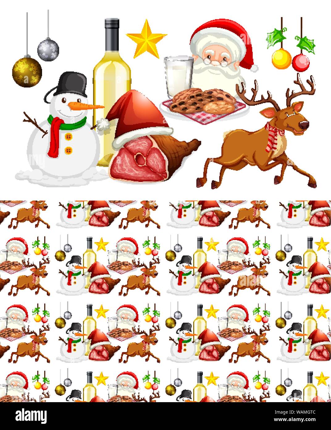 Perfetta di design di sfondo con tema natalizio illustrazione Illustrazione Vettoriale