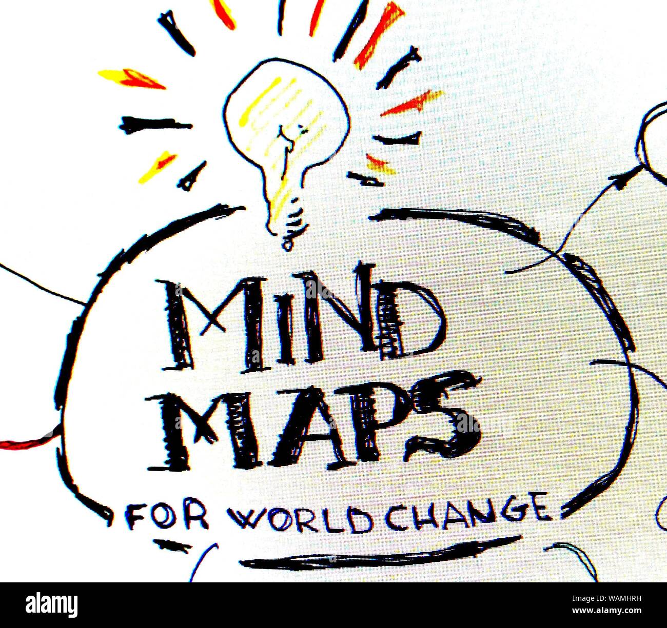 Mind mapping la pianificazione dei progetti per cambiare il mondo Foto Stock