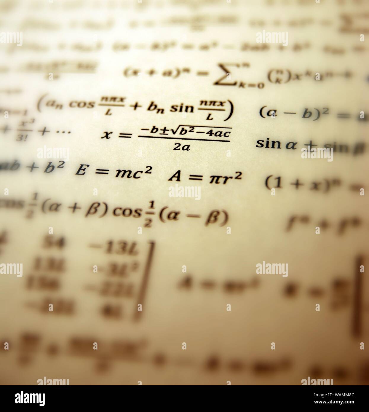 Formula avanzata equazione matematica. Foto Stock